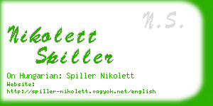 nikolett spiller business card